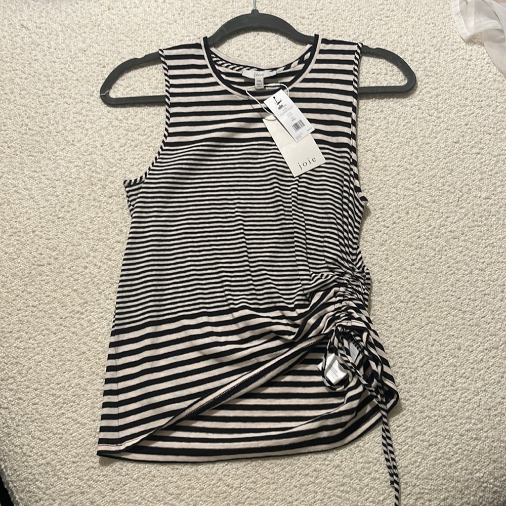 NWT Joie striped tank black tan size xxs